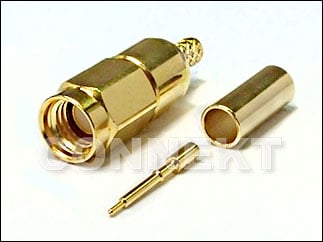 Złącze wtykowe SSMA 50ohm (zaciskowe) - Złącze SSMA, pin centralny i tuleja